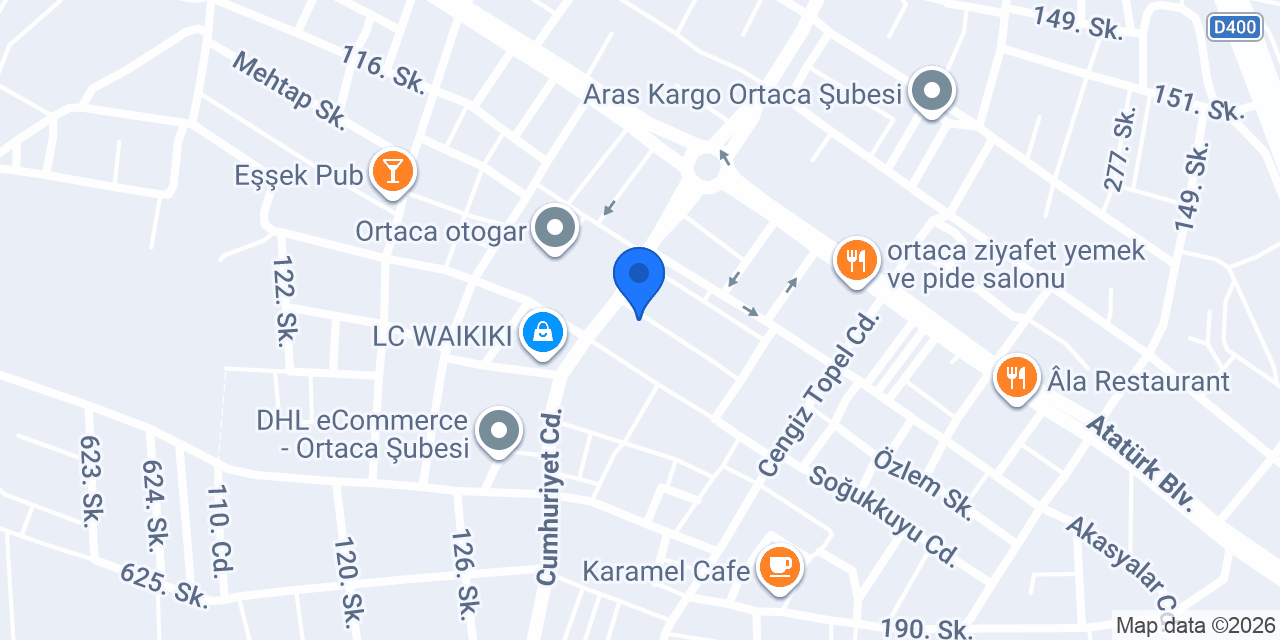 Yarımca Perde Çeyiz Ortaca konumu