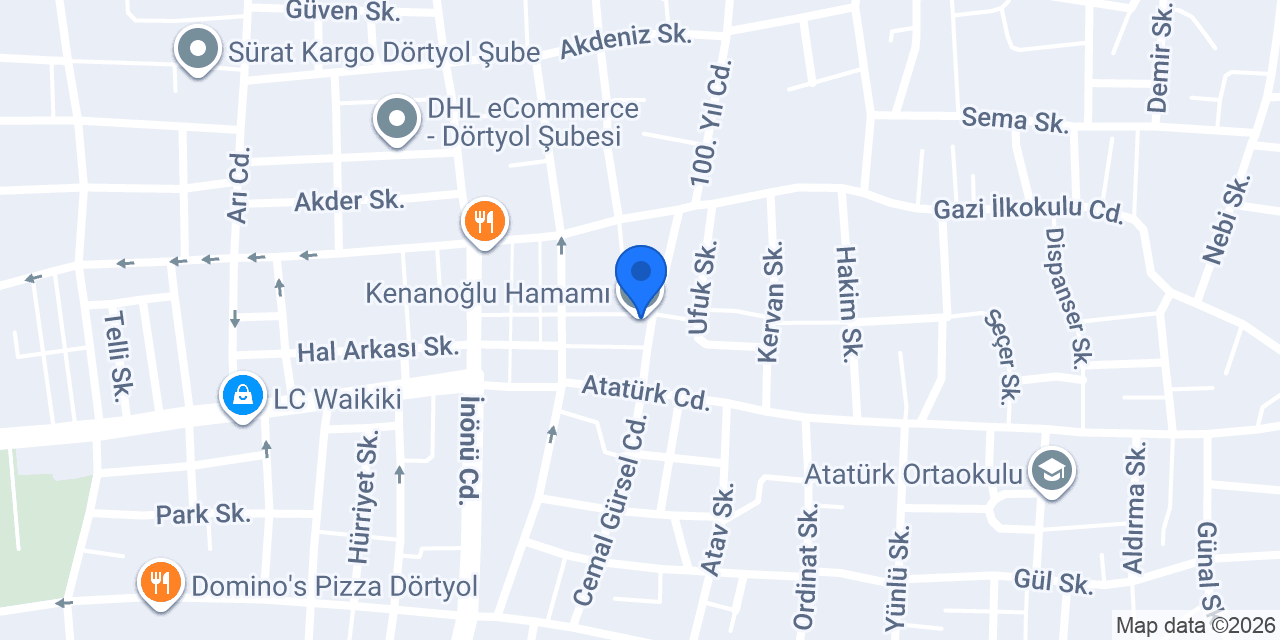 Kenanoğlu Hamamı konumu