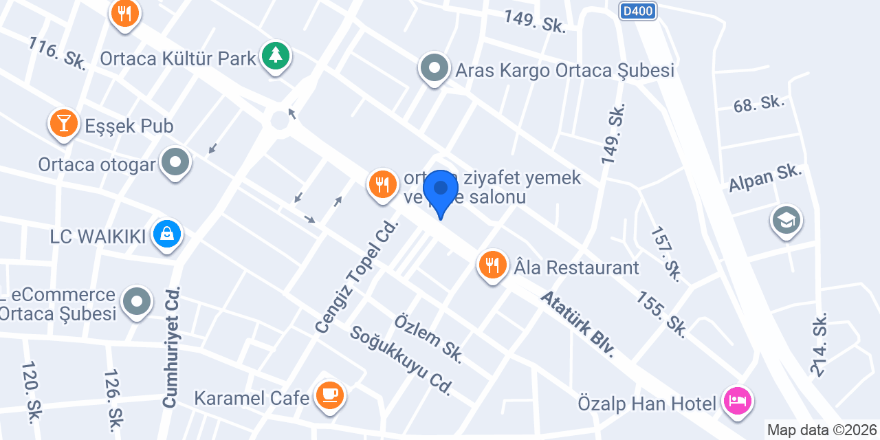 Şekerbank Ortaca Şubesi konumu
