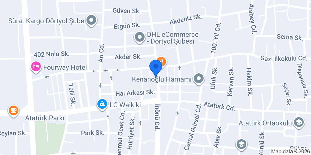 QNB Dörtyol Şubesi konumu