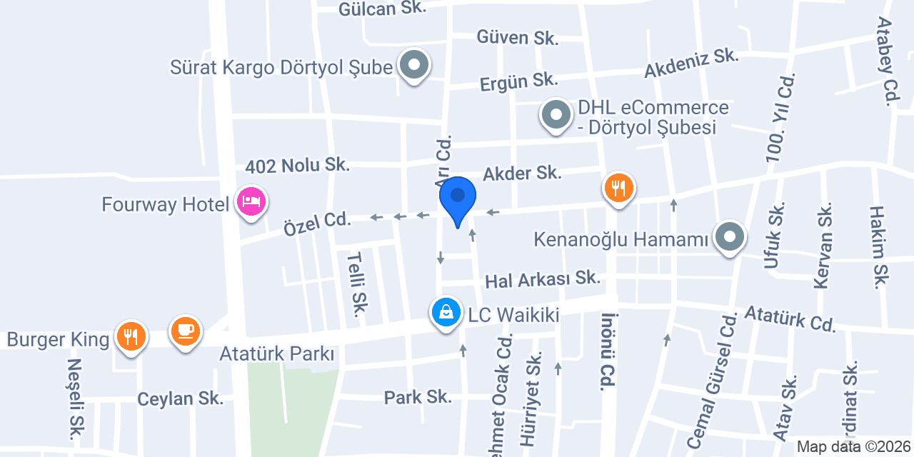 Divanev | Hatay Dörtyol konumu