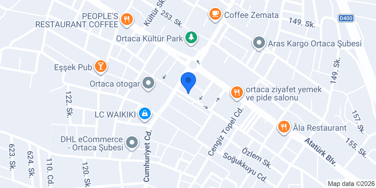 Ortaca El Ele Kafe konumu