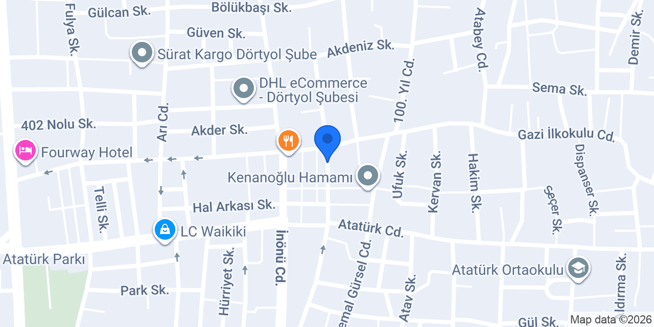 Türkoğlu Kuyumculuk konumu