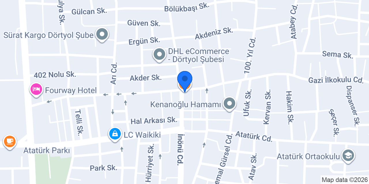 Kuveyt Türk - Dörtyol Şubesi konumu