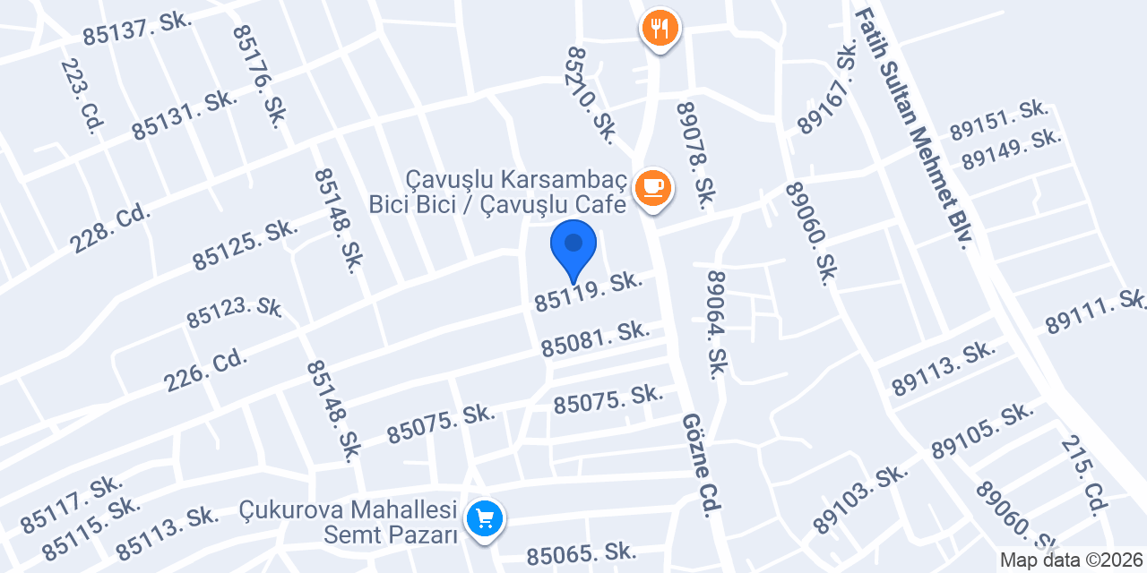 Tezel Eczanesi konumu