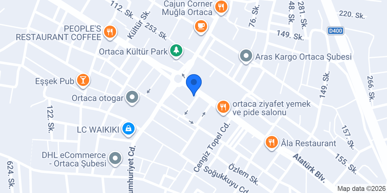 ORTACA 1. NOTERLİĞİ konumu