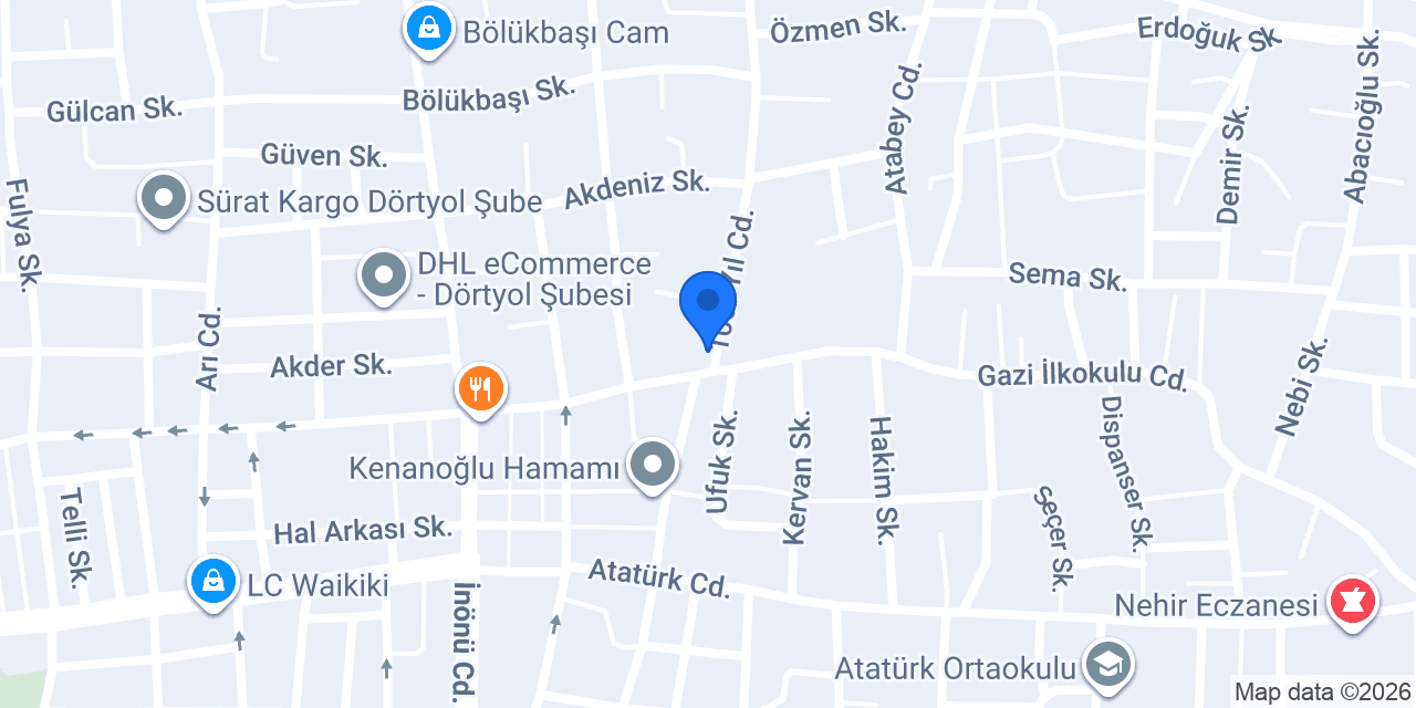 Özel Dörtyol Elmas Sürücü Kursu konumu