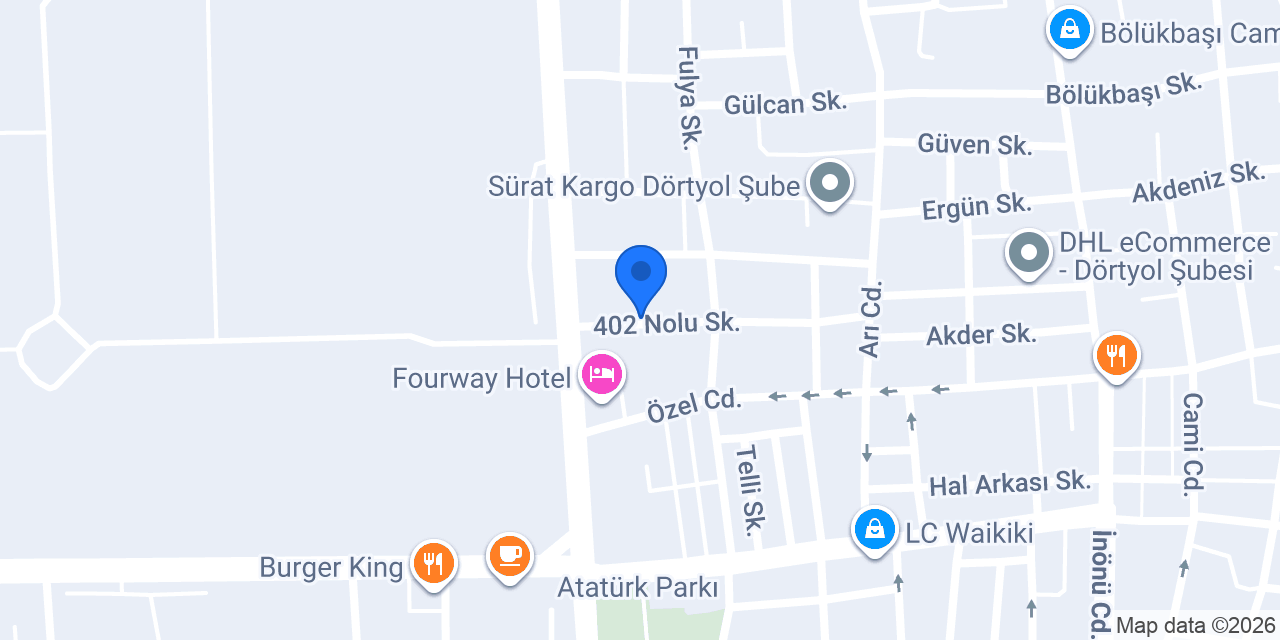 Hasırcıoğlu Alışveriş Merkezi Dörtyol Şubesi konumu