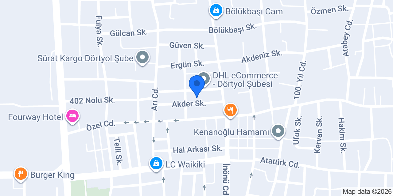 Dörtyol MEGA Aritmetik & MEGA Hafıza konumu