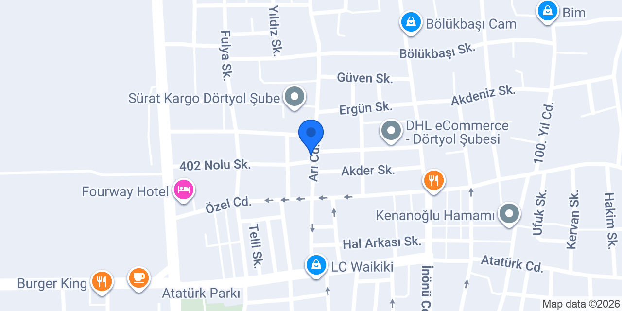 Amanos Yemek Fabrikası konumu