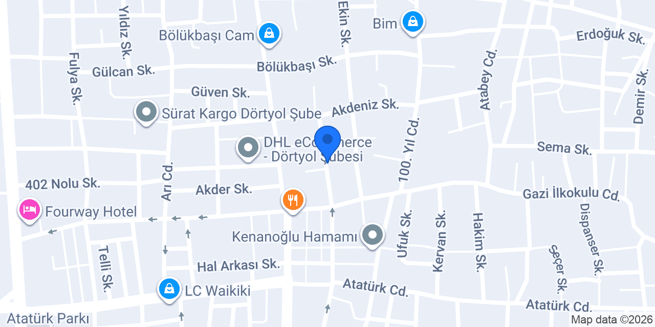 Provitamin dörtyol şubesi konumu