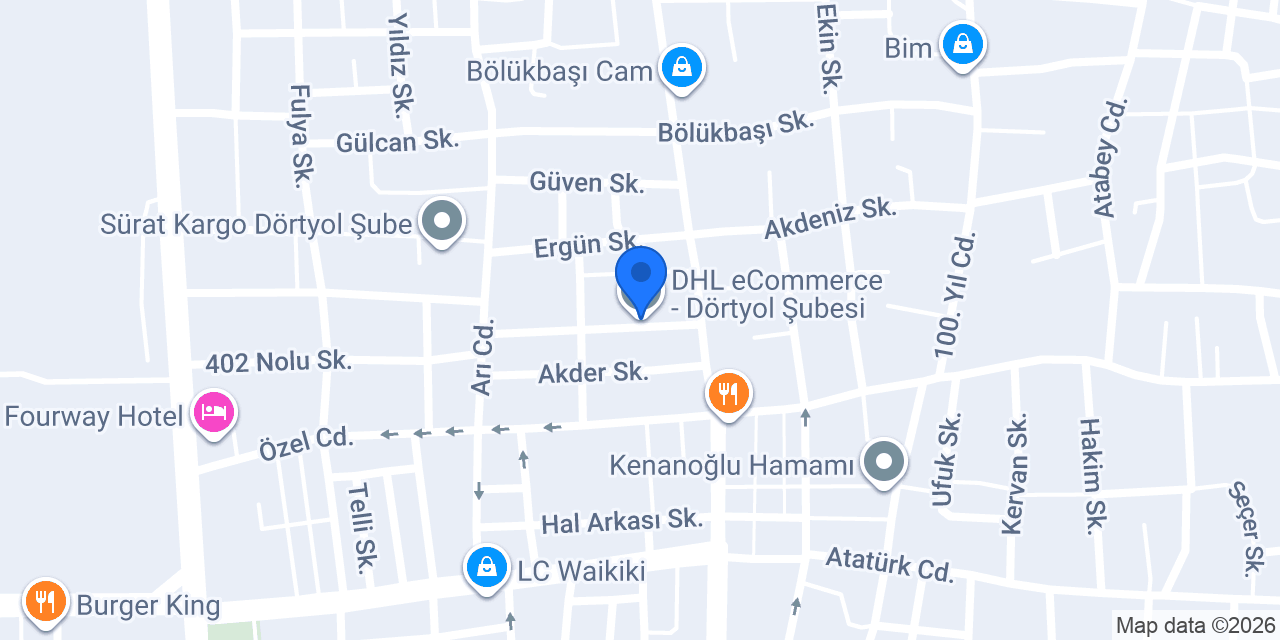 DHL eCommerce - Dörtyol Şubesi konumu