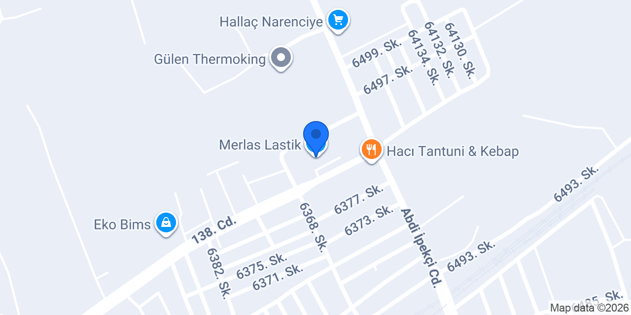 Merlas Lastik konumu