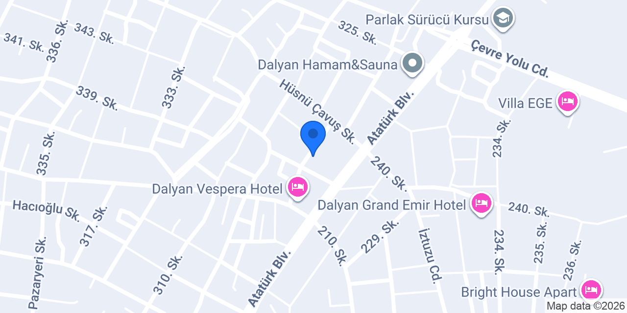 Dalyan Central Park Hotel konumu