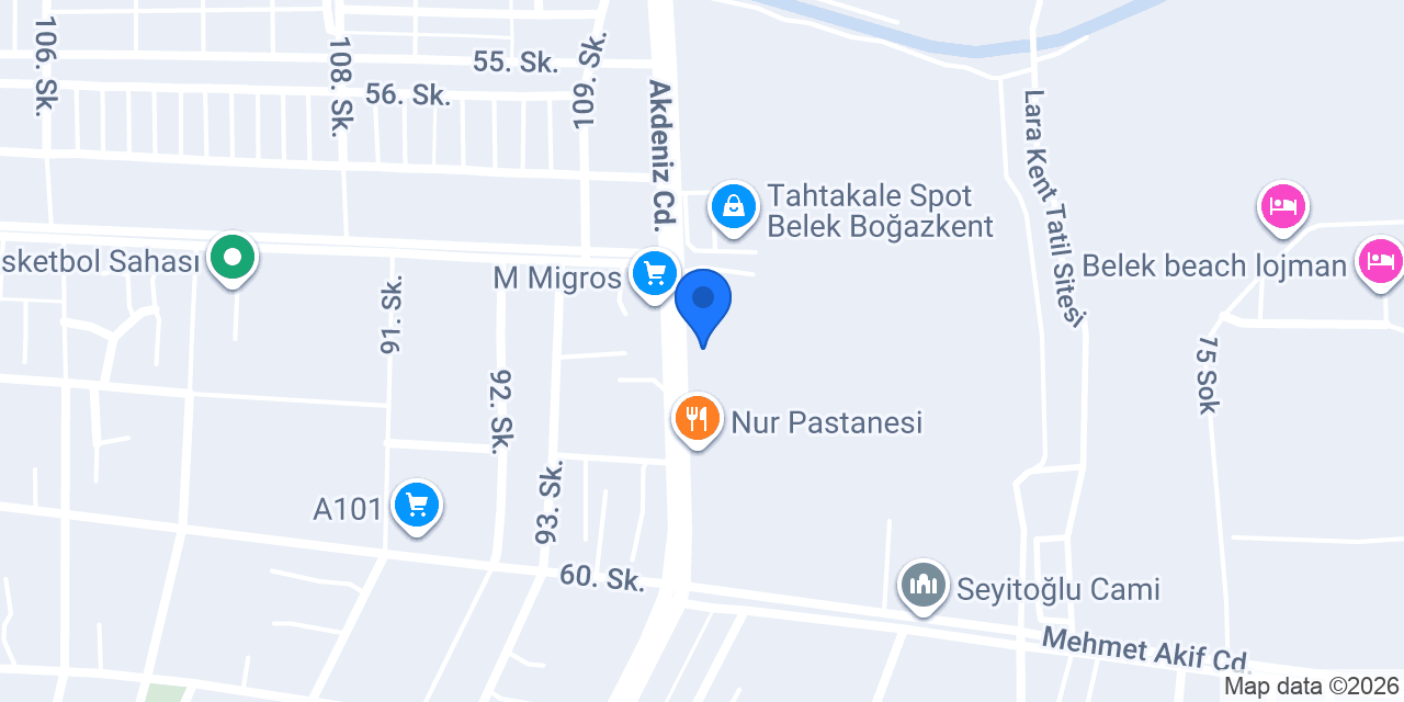 Serik Boğazkent çiçekçilik konumu