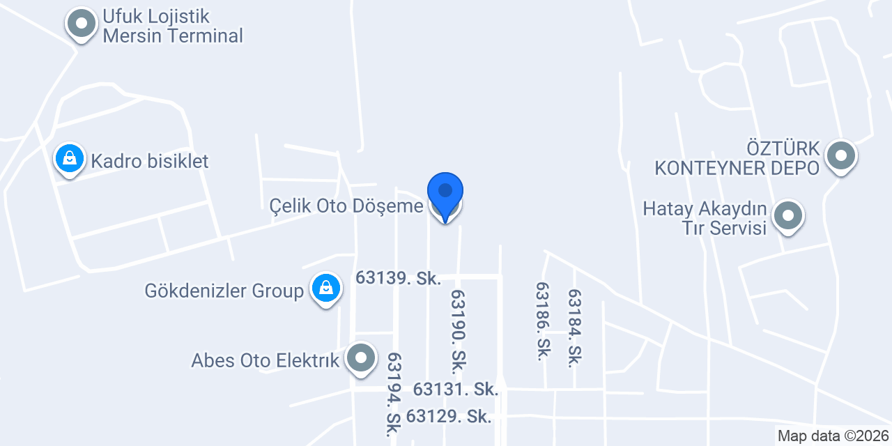 Çelik Oto Döşeme konumu