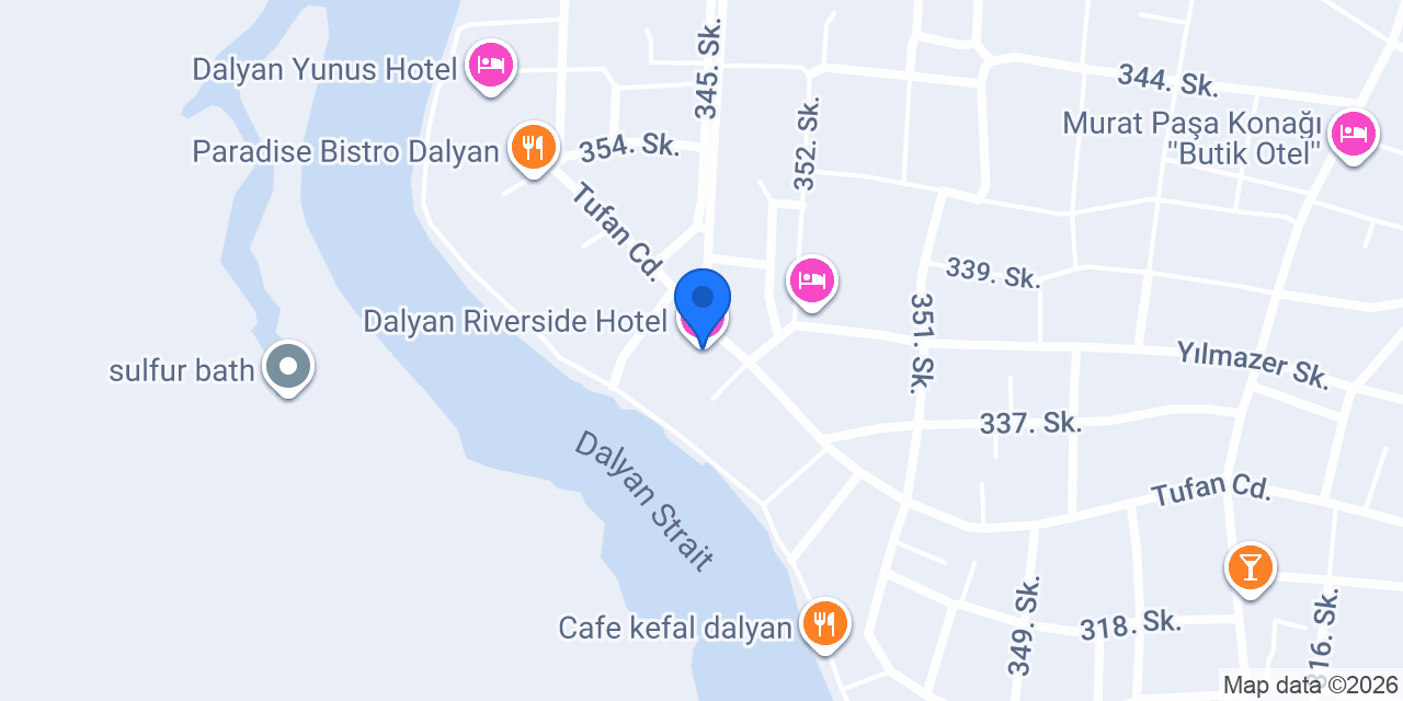 Dalyan Riverside Hotel konumu