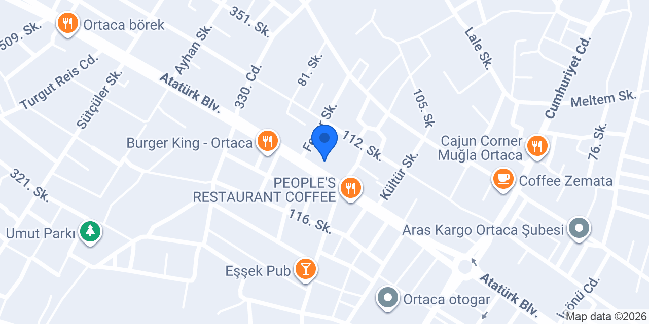 Iceberry Muğla Ortaca konumu
