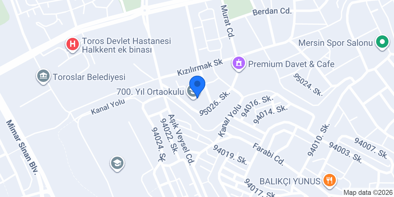 700. Yıl Ortaokulu konumu