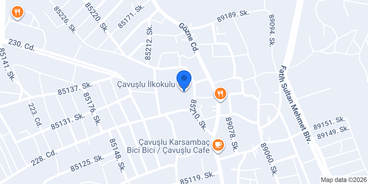 Çavuşlu İlkokulu konumu