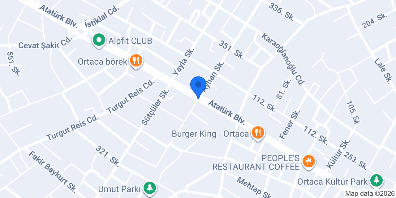 MK ORTACA DENTAL CLINIC konumu