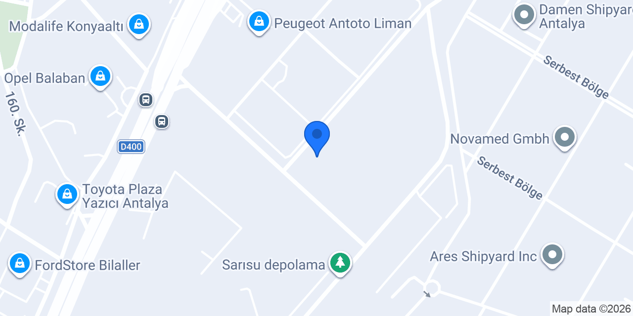 Türkiye Petrolleri - Antalya Terminali konumu