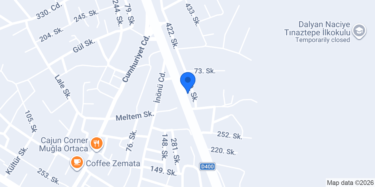 İNARCH CONCEPT mimarlık ofisi ve çelikkapı fabrika satış mağazası konumu