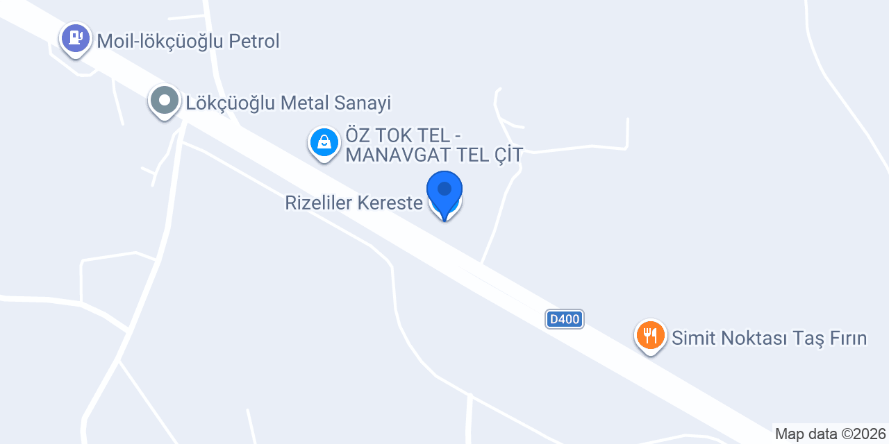 Rizeliler Kereste konumu
