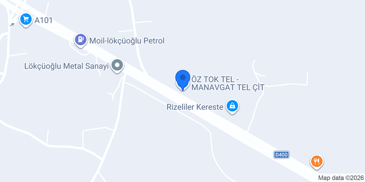ÖZ TOK TEL - MANAVGAT TEL ÇİT konumu