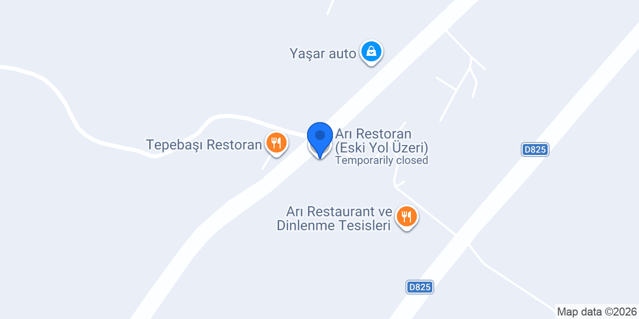Arı Restoran (Eski Yol Üzeri) konumu