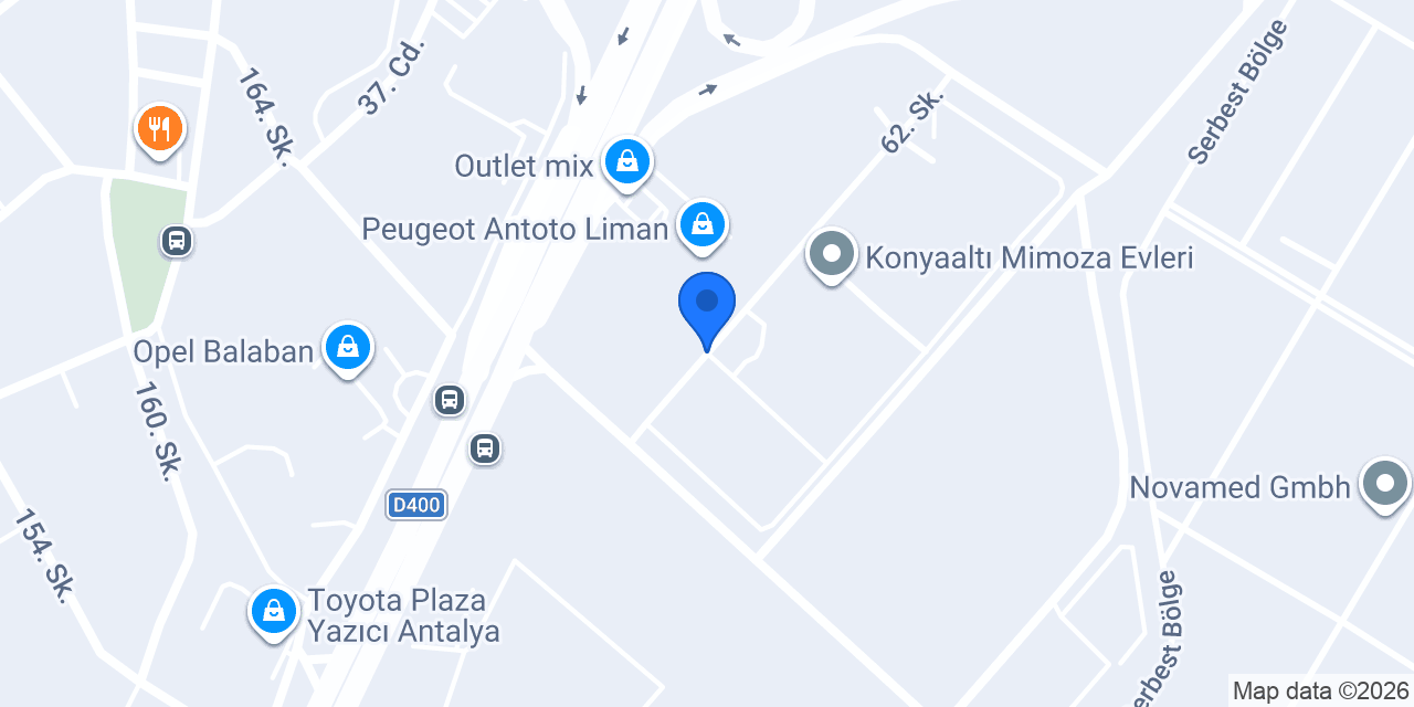 Antalya Oto Kirala konumu