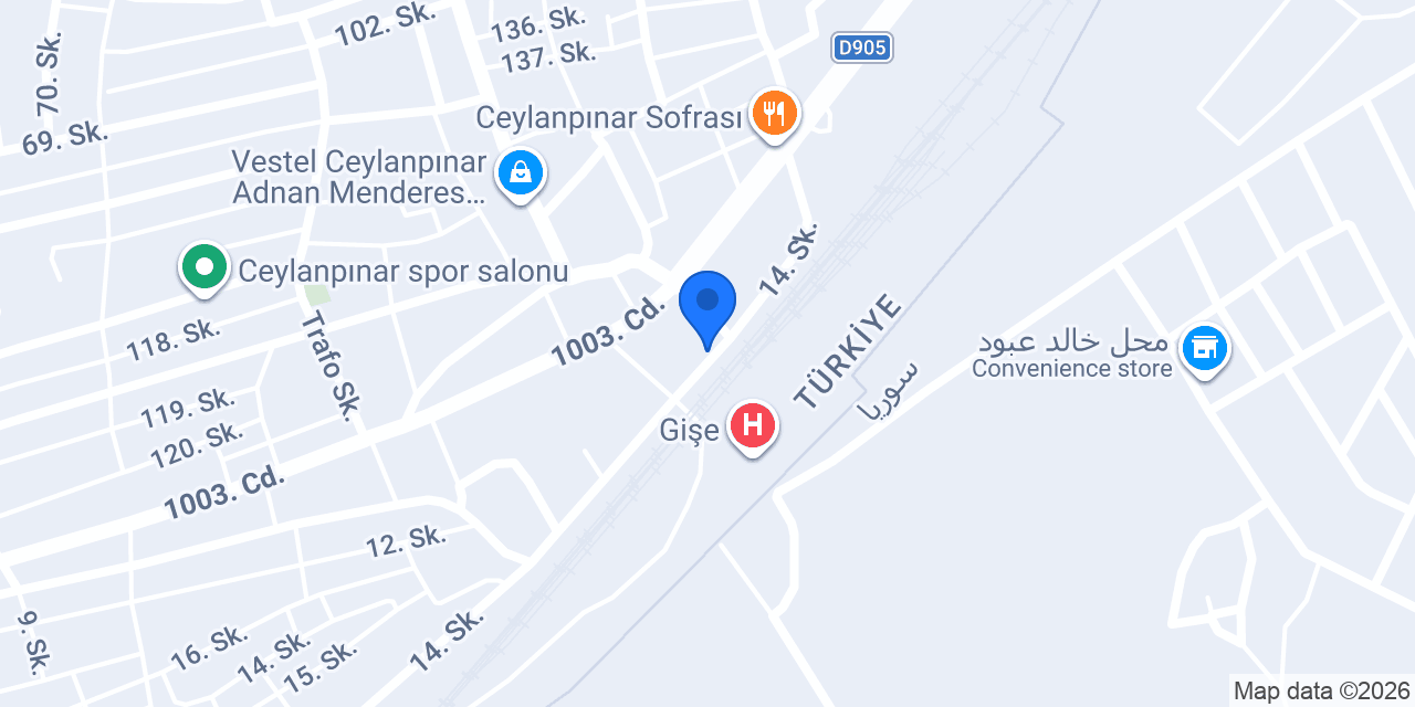 ENVER GEÇGEL CEYLANPINAR konumu