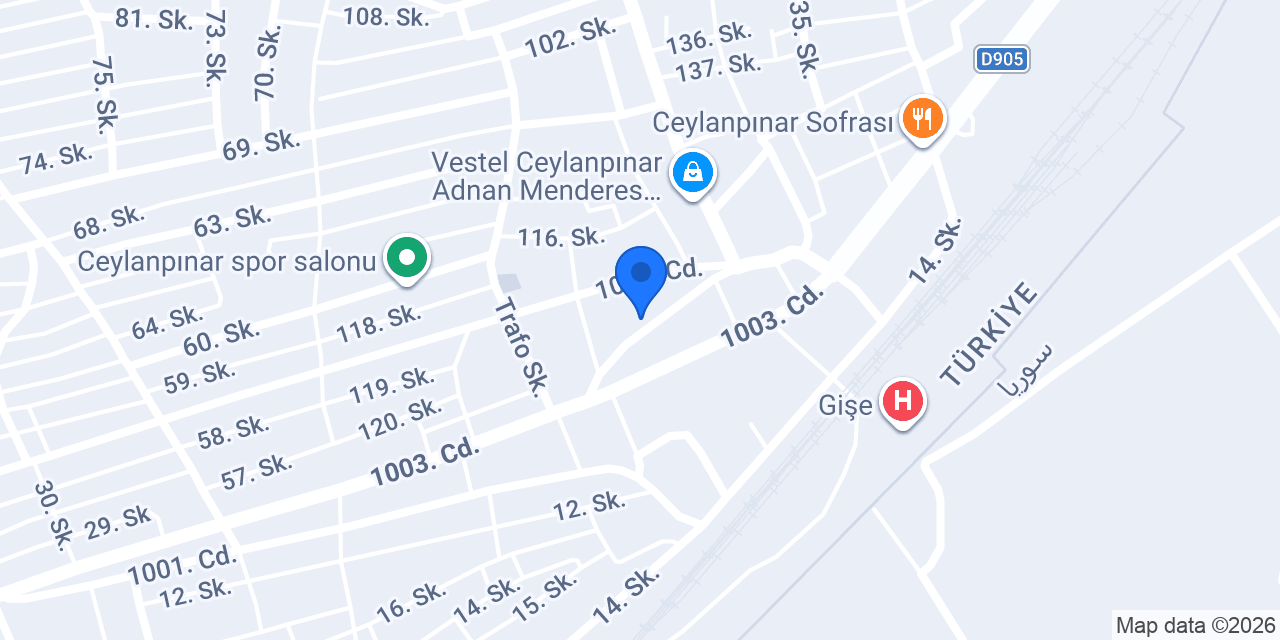 Aras Kargo Ceylanpınarcep Şubesi konumu
