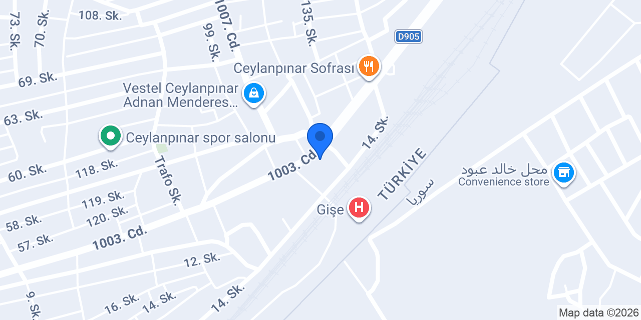 CEYLANPINAR 1. NOTERLİĞİ konumu