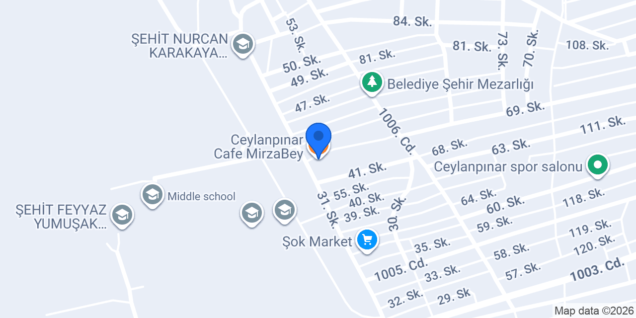 Ceylanpınar Cafe MirzaBey konumu