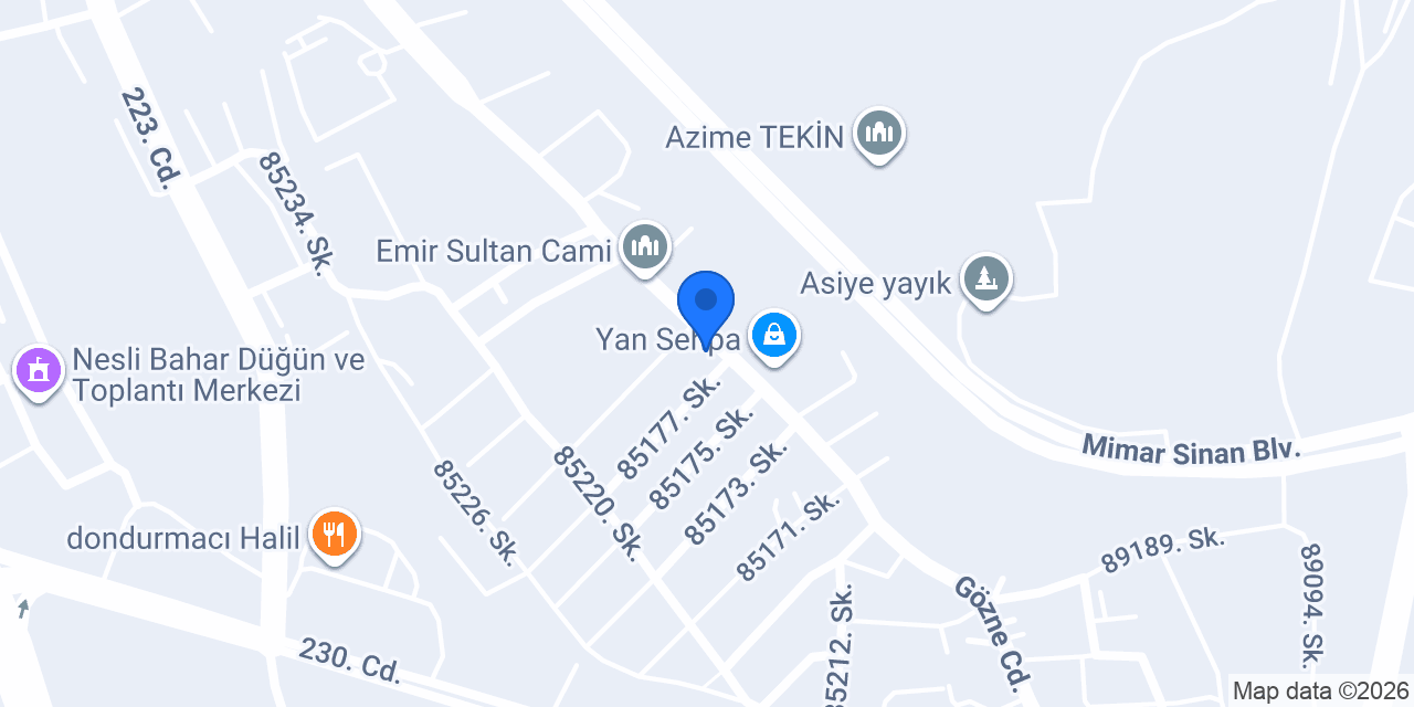 YB Auto Service - Mersin konumu