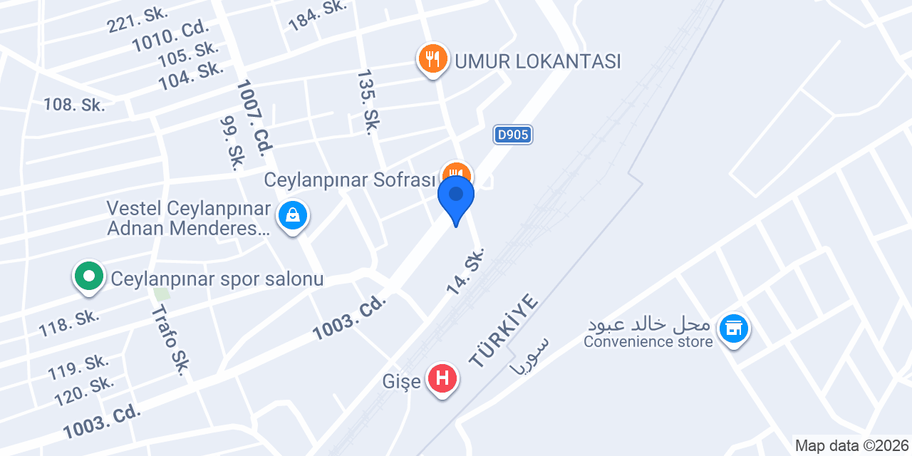 Adana Ocakbaşı Ceylanpınar konumu