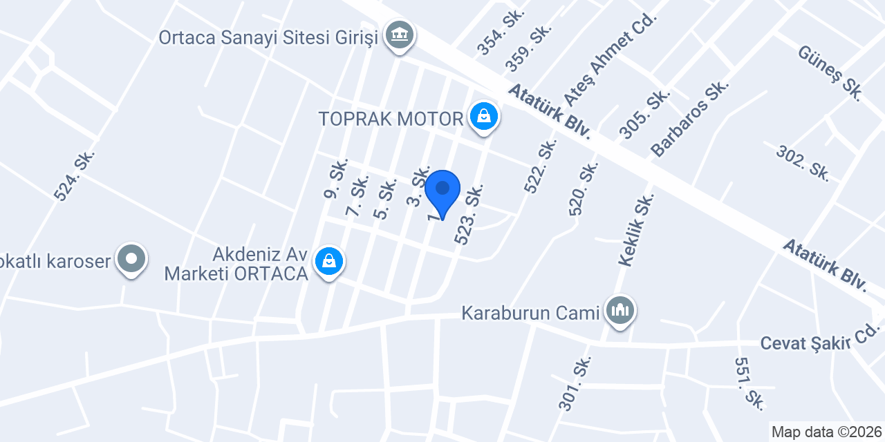 Güçlü Mobilya konumu