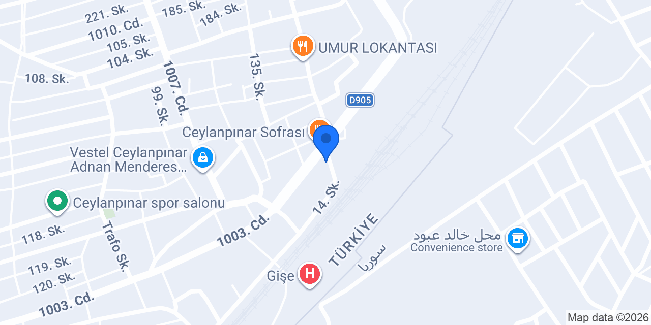 Muratli Turizm Ceylanpinar konumu