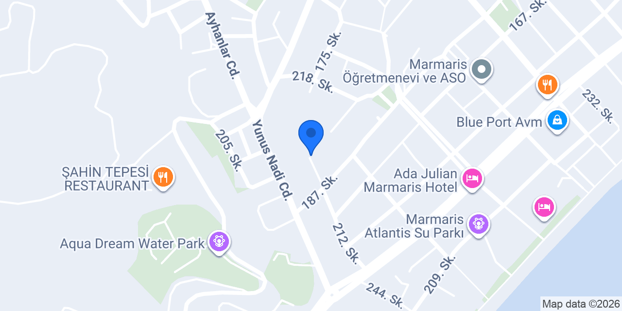 car rentals marmaris konumu