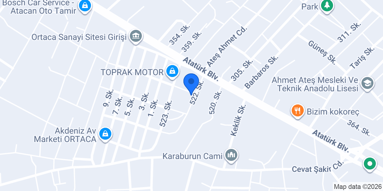 Gürsoy Otomotiv konumu