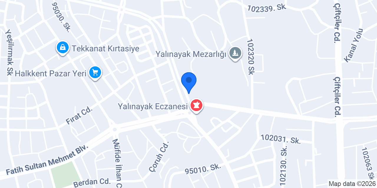 Yalınayak Sağlık Ocağı konumu