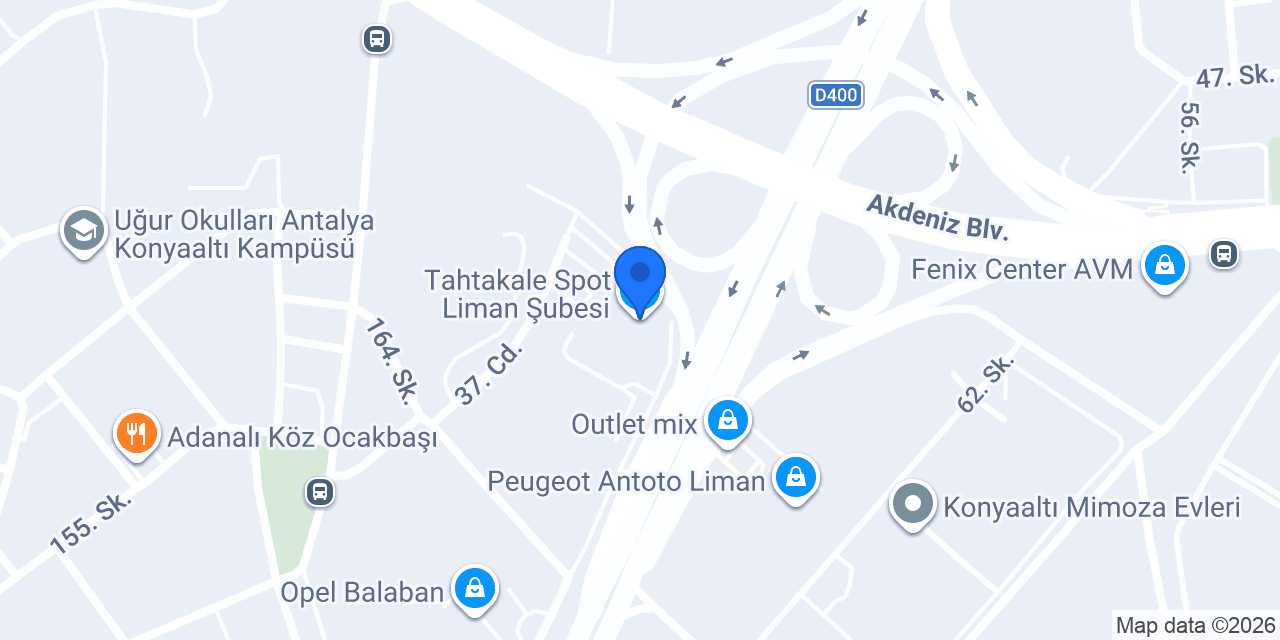Tahtakale Spot Liman Şubesi konumu