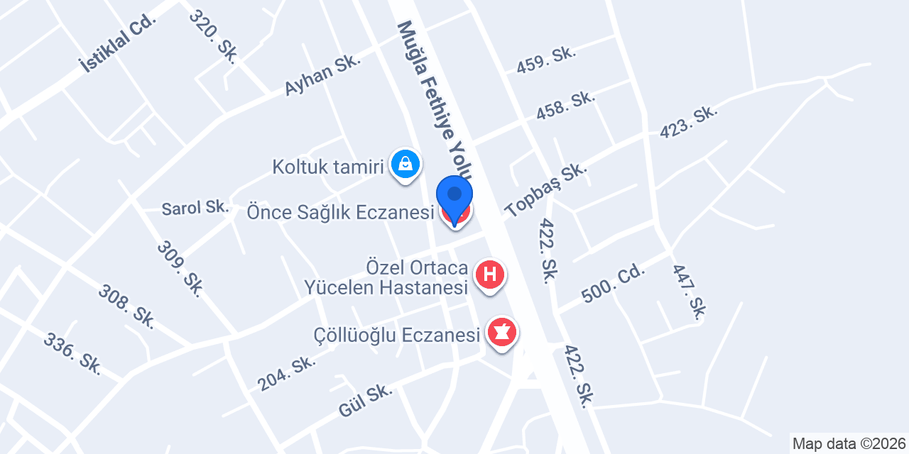 Önce Sağlık Eczanesi konumu