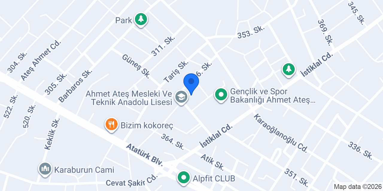 ET-İZ Fast Food konumu
