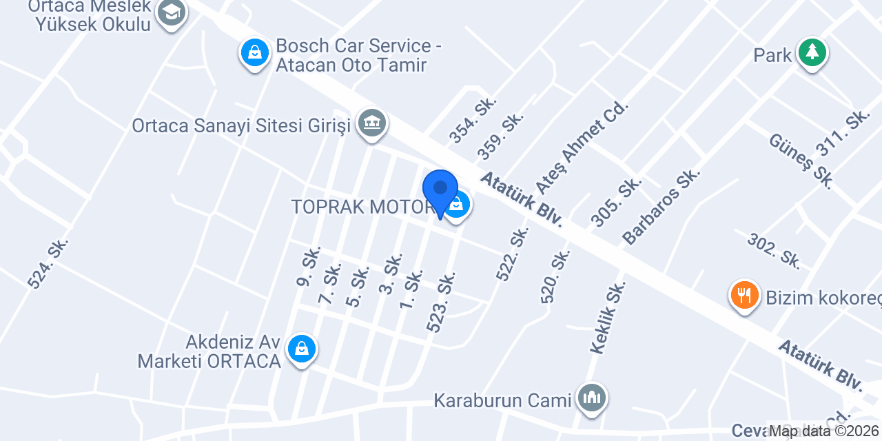 Sevindik otomotiv Orhan usta konumu