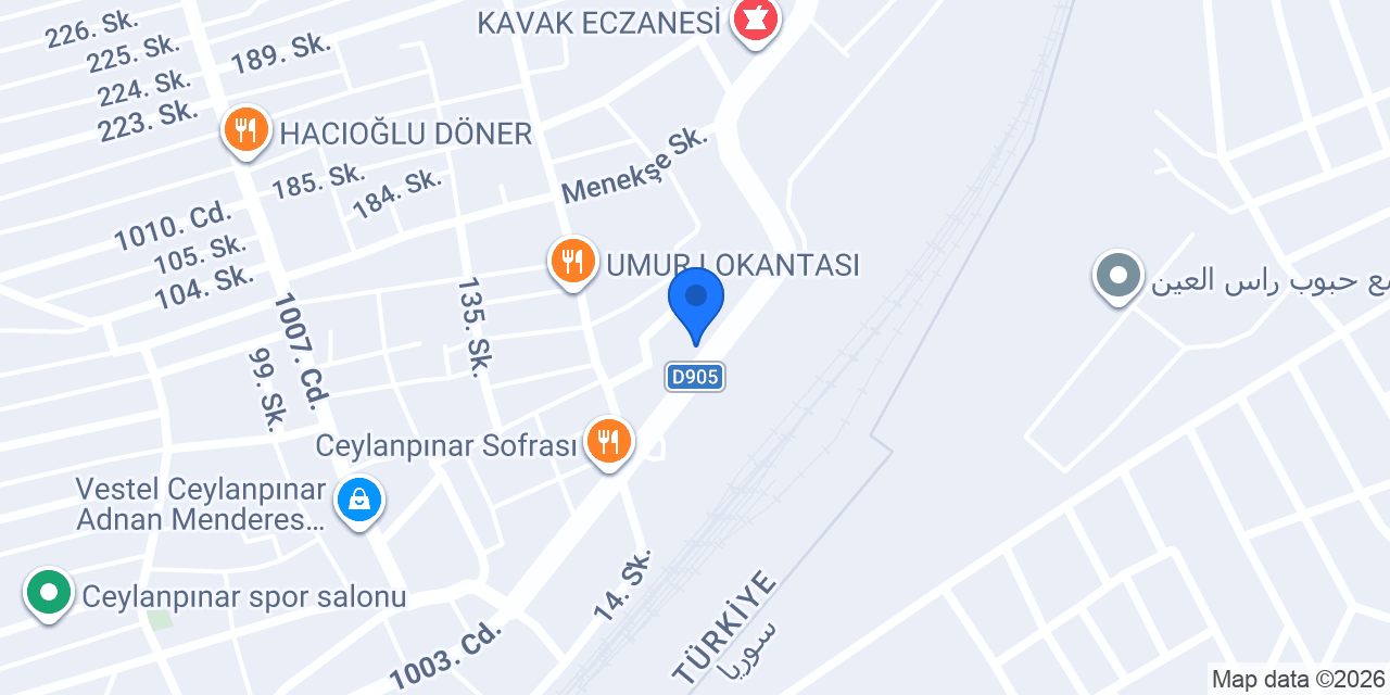 Ceylanpınar Ceylan İlkokulu Müdürlüğü konumu