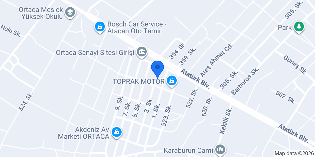 Çelik Oto Yedek Parça konumu