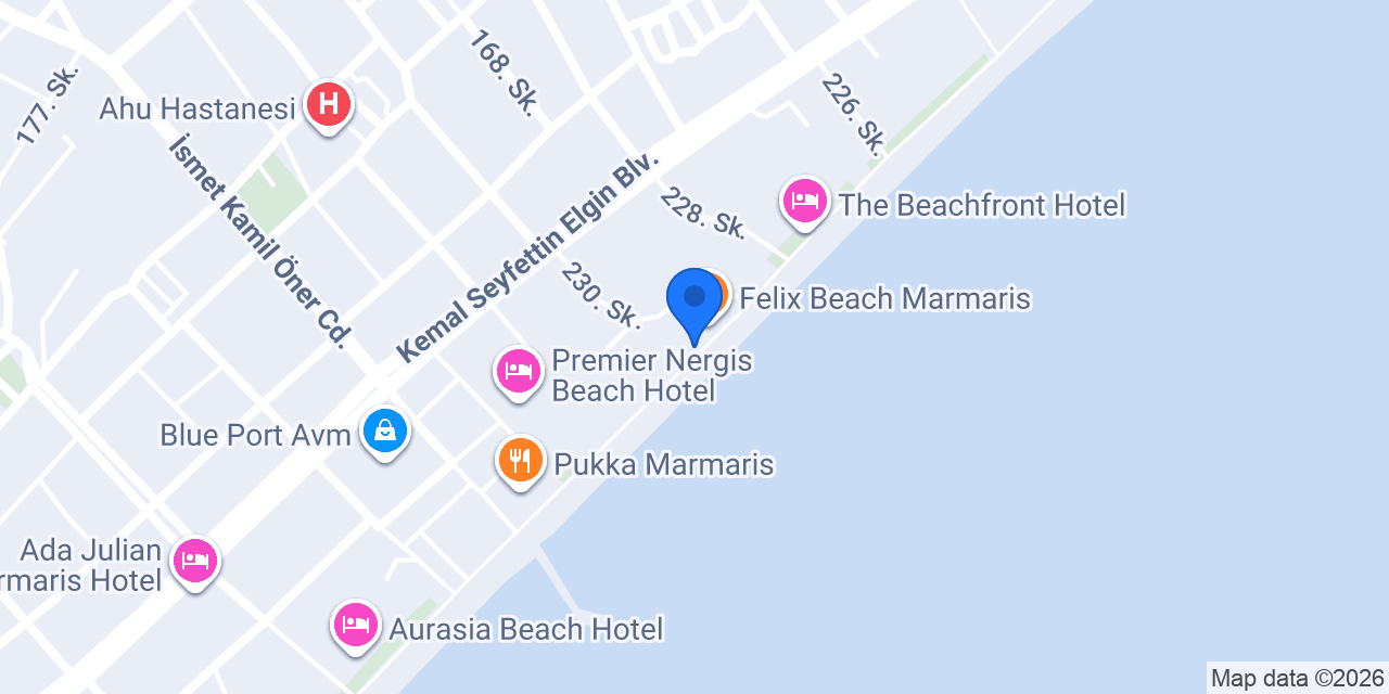 Aida Beach Marmaris konumu