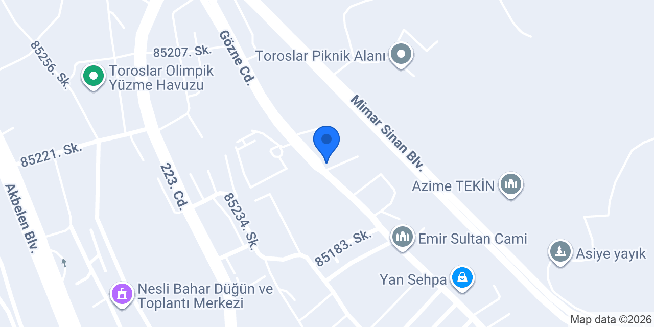 Mersin Toros Havacılık konumu